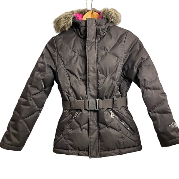 The North Face Other - The North Face Grey Down Jacket with Faux Fur Trim